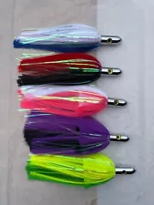 Large 9 inch Offshore Fishing Lures Islander Iland Style Trolling Skirts Flash