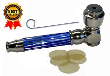 BOGO Buy2 Get 1 Free Blue Smoking Pipe w/Lid Tobacco Pipe + Bonus Free Poker