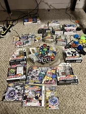 Beyblade Lot Metal Fusion Metal Masters Burst Launchers Cords Accessories Parts