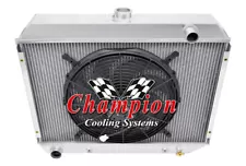 AR Champion 3 Row Radiator 26",16" Fan-1968-1973 Dodge Charger Big Block Engine (For: 1973 Dodge Charger)