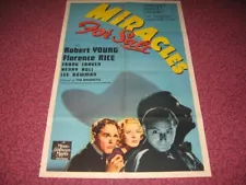 1939 Movie MIRACLES FOR SALE Mystery ONE SHEET POSTER Robert Young Tod Browning