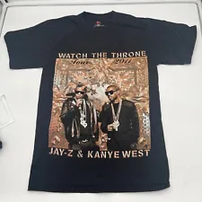 Hanes Watch The Throne Tour 2011 Small Jay Z And Kanye West Shirt Black