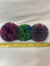 VINTAGE KOOSH BALLS ORIGINAL LOT Of 3 MULTI COLORS