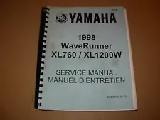 1998 Yamaha WaveRunner , XL760 , XL1200W Watercraft Service Manual