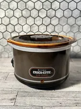 Vintage 1973 Rival Crockette 1 Qt. Stoneware Crock Pot Tested Cooking Soup Retro