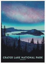 Crater Lake National Park Oregon Poster Art Postcard