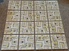 Vintage Abstract Freeform Ceramic Tiles Mid Century MCM Modern Atomic Parshall