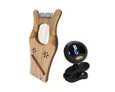 Mini Kinnor Harp - Light Walnut & Ash + Tuner