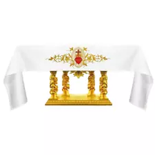 Embroidered Altar Cloth "Heart of Jesus" Tablecloth Church Vestment AC70423