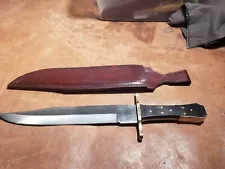 Large Reproduction Coffin Handle Bowie Knife Vintage Fixed Blade Knife - 235