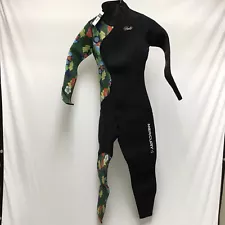 Hevto Womens CLY001 Black Floral Mercury I Wetsuit Size XS For Water Sports