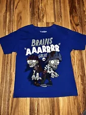 Plants vs Zombies 2 Boys Youth T Shirt Graphic Tee Size M Medium 10 12