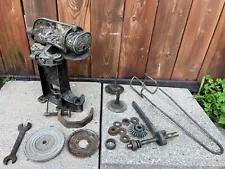 NICE OLD AUTOMATIC MASTER SEALER Tin Can Canner Table Top Hand Crank For Parts ?