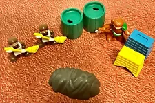 Lot of Eight (8) Lincoln Logs Replacement Figures and Parts