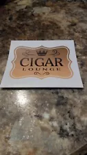 CIGAR LOUNGE sophisticated sticker! For true cigar enthusiasts! 4.0 x 2.9