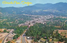 Grants Pass OR Oregon, Aerial View, Vintage Postcard