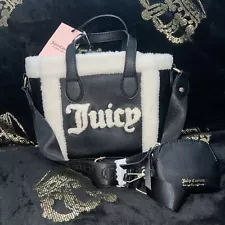 NWT Juicy Couture Liquorice Angel Silver Lining Mini Tote