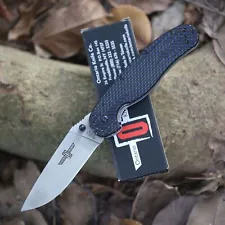 Ontario Rat 1 Custom Twill Carbon Fiber Handle Pocket Folding Knife Aus8 Blade ]