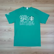 Starbucks Good Things Are Happening Employee T-Shirt Unisex Size Medium