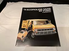 1971 Ford Econoline van Pickup Truck Sales Brochure Booklet Old