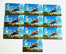 №9 Lot of 10 pcs Collectible SIM cards for phones of 2014 release