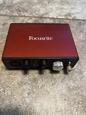 Focusrite Scarlett Solo 2nd Gen with SHURE SM58 microphone set up