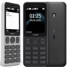 Original Nokia 125 Dual SIM 4MB 2G GSM 900/1800 FM Radio Feature CellPhone