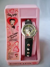 Vintage Betty Boop Watch New Still Fastened in Pink Sales Box New Battery