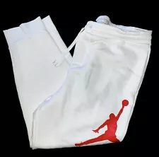 NWT Men's Nike Air Jordan Jumpman Sweatpants XXL White Unique Vtg Basketball