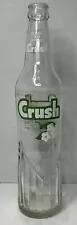 Vintage Orange Crush 16 oz Clear Glass Soda Pop Bottle W/ Flowers Collectible