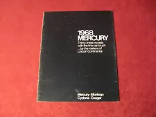 1968 Mercury & Cougar Sales Brochure Booklet Catalog Old