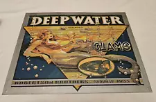 Vintage "DEEP WATER CLAIMS ROBERTSON BROS." Mermaid Metal Sign Beach Ocean Decor