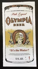 Olympia Oly Beer Brewery Sticker Vinyl Classic Retro Old School Beer Can Large