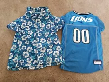 Detroit Lions Mesh NFL Jersey 18" L, Bonus Hawaiian Shirt For Dogs