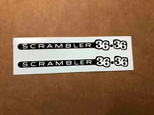 Schwinn Approved Scrambler 36 - 36 Bicycle Top Tube Decal Set BMX Musclebike &