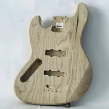 Unfinished Ash Wood 4 String Left Hand Bass Guitar Body For Jazz Bass