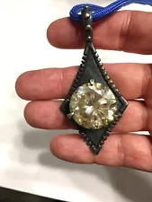 Yellow Diamond Moissanite pendant --Authentic