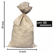 Sandbaggy 50 Beige Empty Sandbags For Sale 14x26 Sandbag Sand Bags Bag Poly