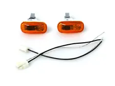 JDM Crystal Amber Markers +Socket Bulbs Wire For 01-05 Honda Civic Acura Integra (For: 2004 Honda Civic LX)