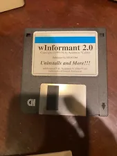 NEW Winformant 2.0 Uninstall +++ software. Never Used vintage.