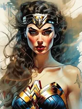 Wonder Woman Art poster 24x36 Free Shipping