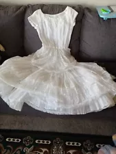 Vintage 1950's wedding dress --handmade