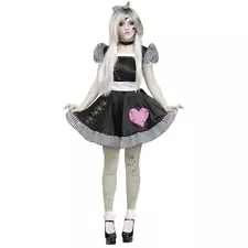 Broken Doll Costume Adult Creepy Porcelain Halloween Fancy Dress