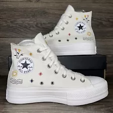 Converse Womens Chuck Taylor All Star Lift Hi It's Okay To Wander Platform Shoes