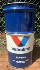 Vintage 16-Gallon Valvoline Motor Oil Drum Man Cave Trashcan