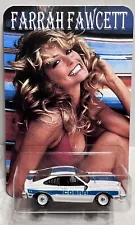 New Listing!! CUSTOM !! Hot Car Wheels- Farrah Fawcett ‘76 Mustang Cobra ll Real Riders