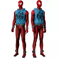 Across The Spider-Verse Scarlet Spider-man Cosplay Costume Ben Reilly 3D Outfit