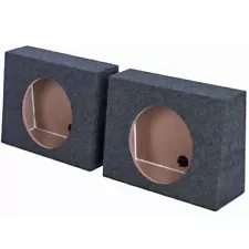 2 X QPOWER SINGLE 10" 10 INCH SEALED ANGLED EMPTY SUBWOOFER BEHIND SEAT BOXES