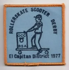 Orange County Council, California, El Capitan District 1977 Scooter Derby Patch