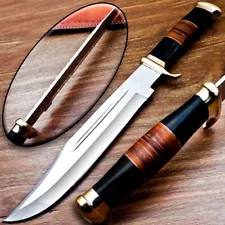 Handmade D2 17" Hunting Crocodile Dundee High Polish Survival Bowie Knife 5550